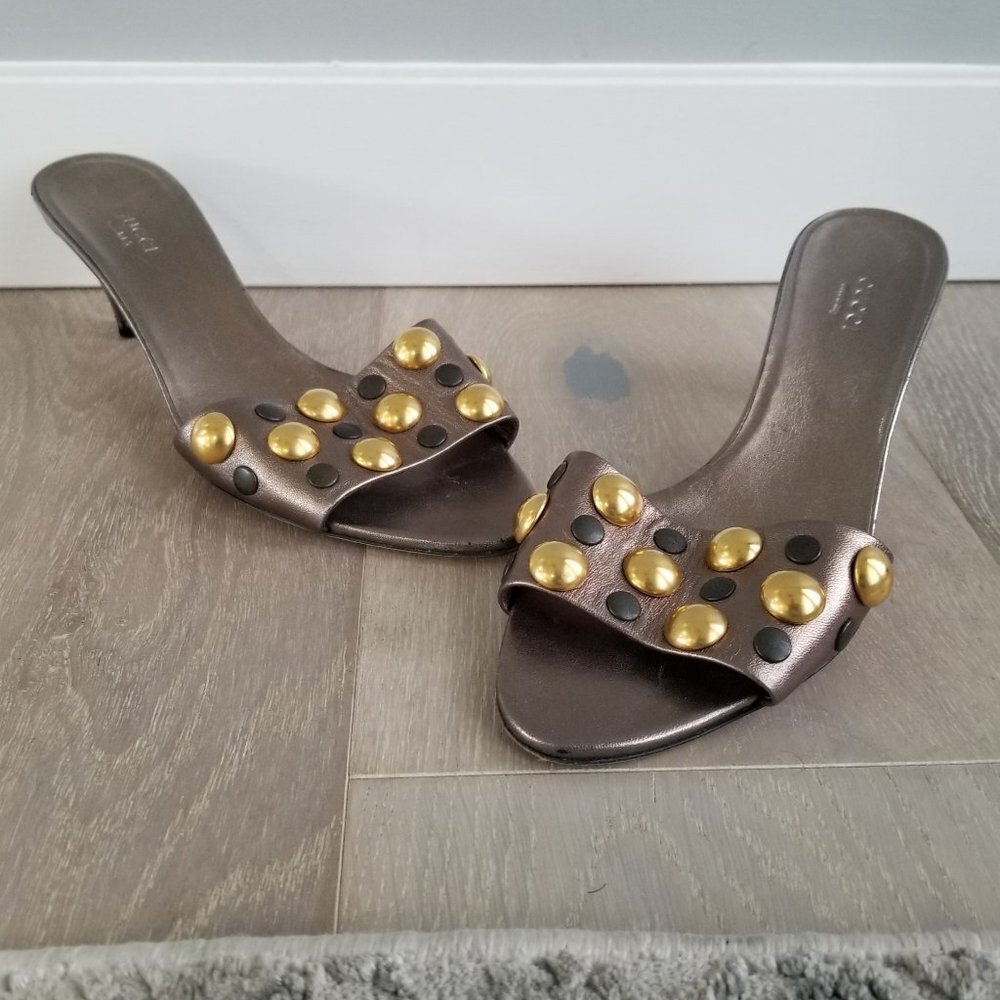 GUCCI Embellished Sandals-Vintage Size 38 - Picture 2 of 12